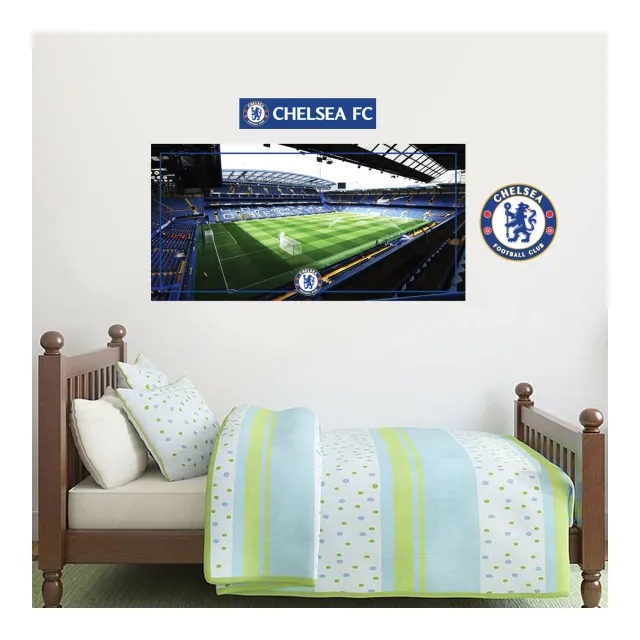 Chelsea Stamford Bridge Stadium Wall Sticker - 90cm x 45cm with decal set - 60cm x 30cm