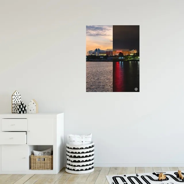 Manchester United Old Trafford Day & Night Print - A2