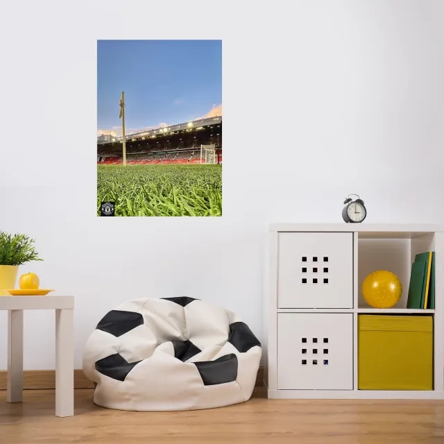 Manchester United Old Trafford Pitch Side Print - A3