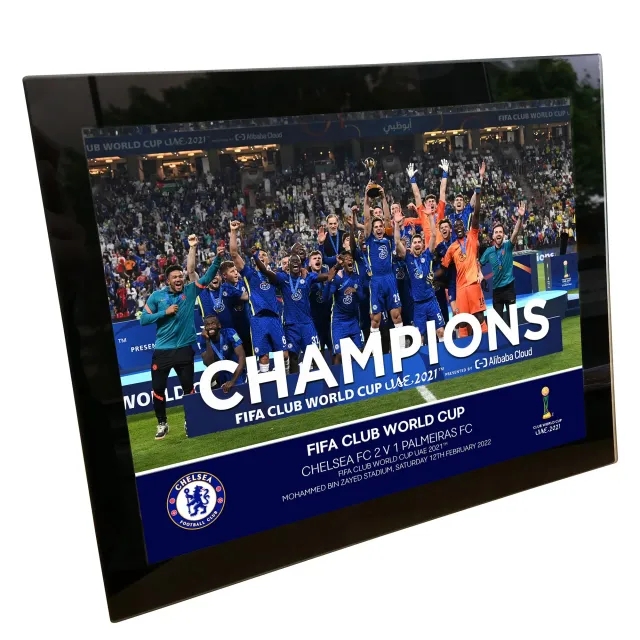 Chelsea Champions of the World Celebration Glass Frame - 8 x 6