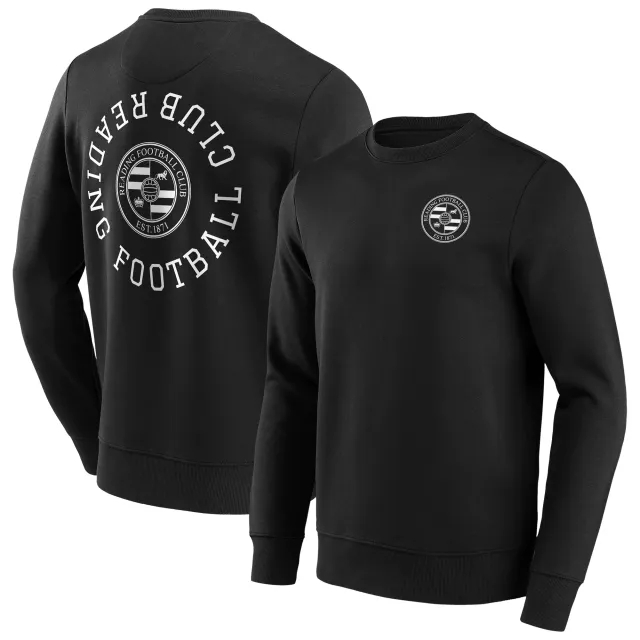 Fanatics MTO Label Reading Loop Graphic Long Crew Sweatshirt - Black - Mens