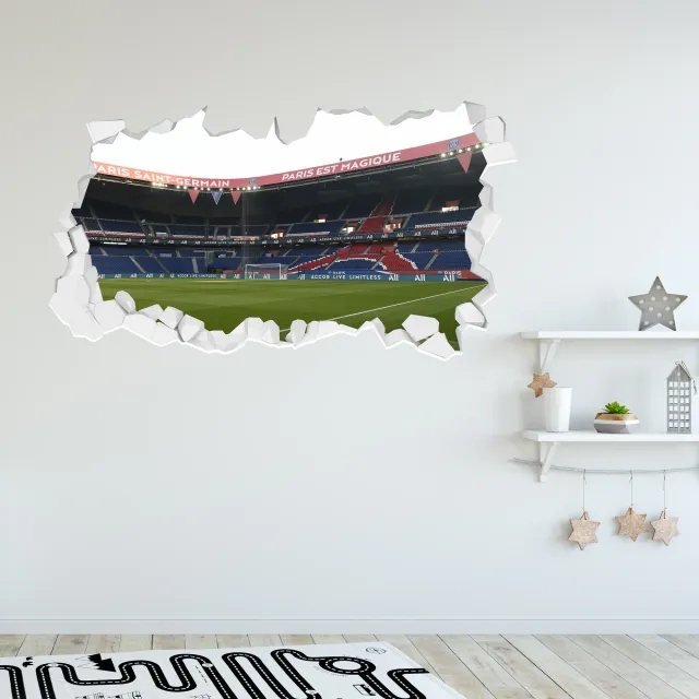 Paris Saint-Germain Stadium Corner Broken Wall Sticker - 90cm x 45cm