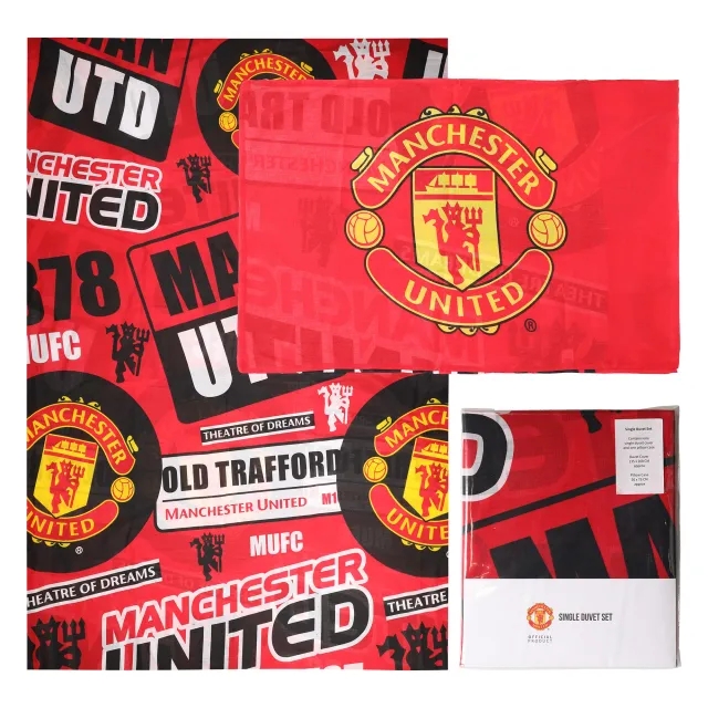 Manchester United Patch Duvet Set - Single