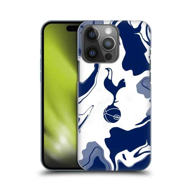 Tottenham Hotspur Marble Badge Hard Back Phone Case Compatible - White - iPhone