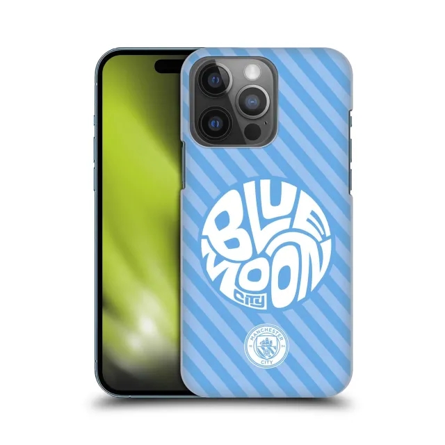 Manchester CIty Blue Moon Stripes Hard Back Phone Case - Sky - iPhone