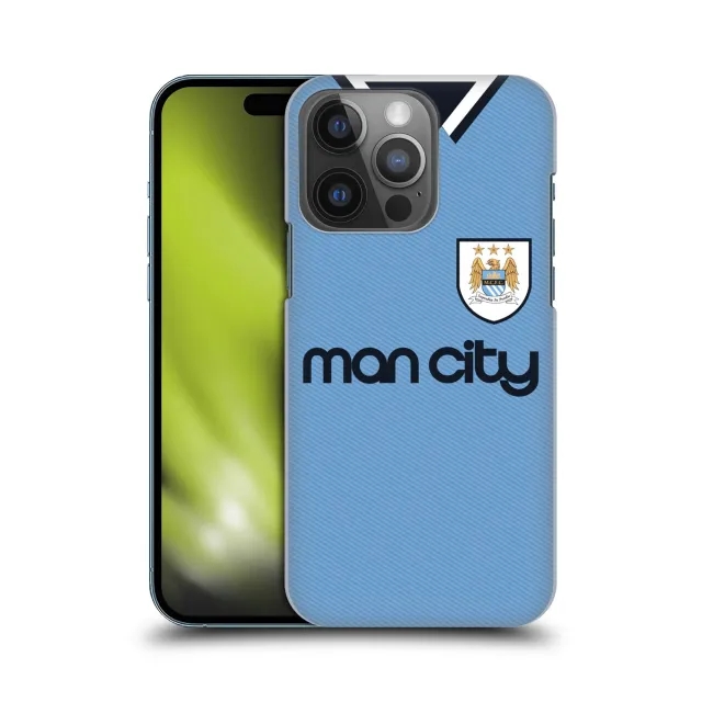 Manchester CIty 1994 Home Retro Kit Hard Back Phone Case - Sky - iPhone