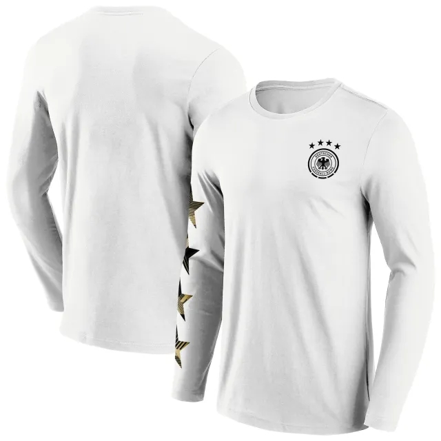 Fanatics Unlabeled DFB 4 Star Dynamic Long Sleeve Graphic T-Shirt - White - Mens