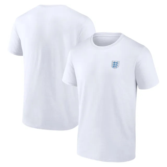 Fanatics Unlabeled England Essentials Small Crest T-Shirt - White - Mens