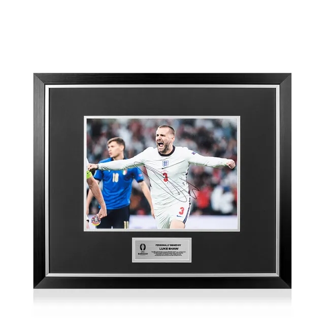 Icons UEFA 2024 Luke Shaw Official Signed and Framed England Photo