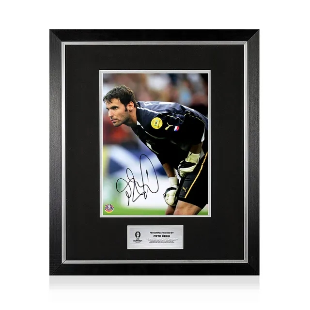 Icons UEFA 2024 Petr Cech Official Signed and Framed Czech Republic Photo