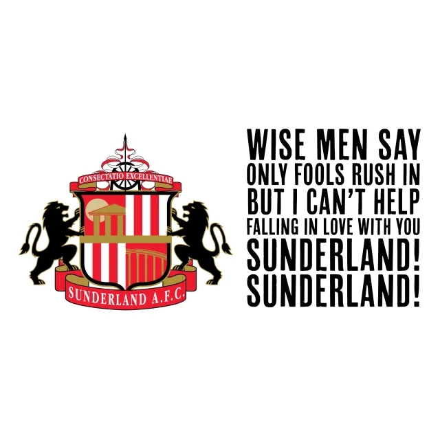 Fanatics Unlabeled Sunderland Crest and Song Wall Sticker - 60cm width x 25cm height