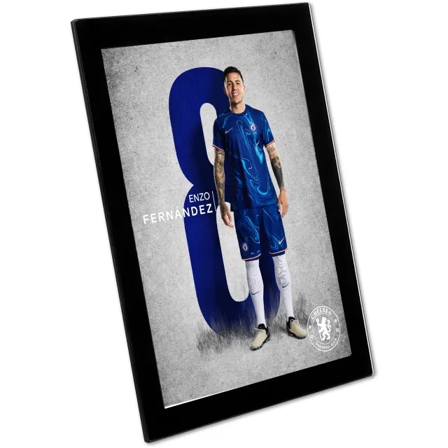 Chelsea Enzo Fernandez 2024-25 Print - Glass Frame - 8 x 6 Inch