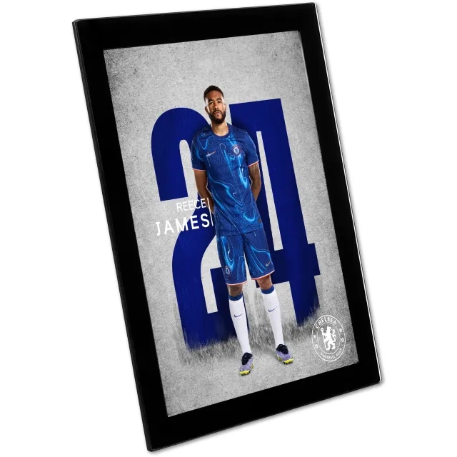 Chelsea Reece James 2024-25 Print - Glass Frame - 8 x 6 Inch
