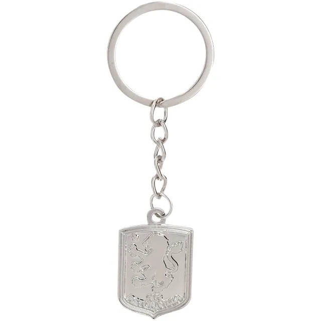 Fanatics Unlabeled Aston Villa Crest Keyring - Silver Plated