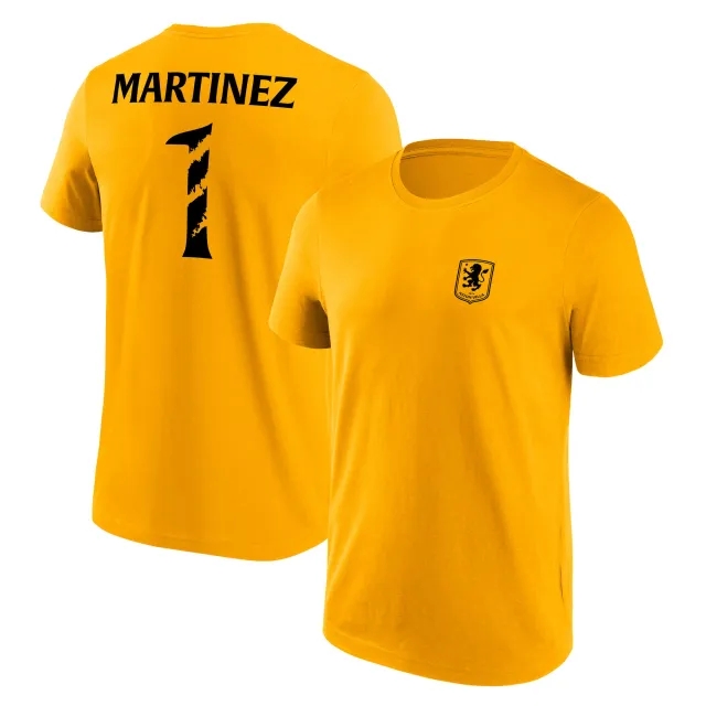 Fanatics Aston Villa Name & Number Graphic T-Shirt - Gold - Mens