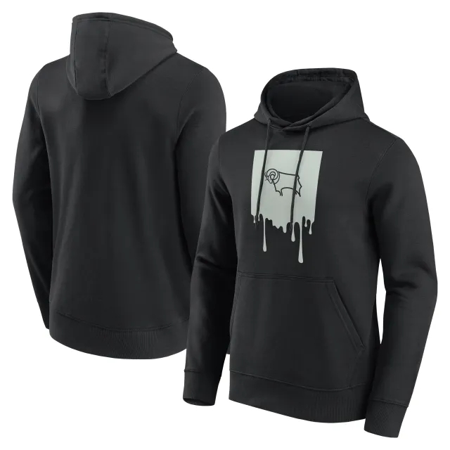 Fanatics Unlabeled Derby County Liquify Graphic Hoodie - Black - Mens