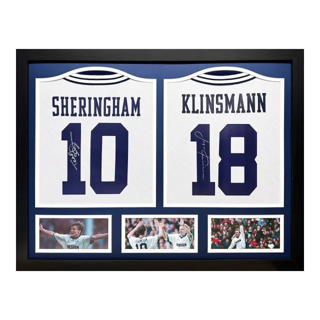 Klinsmann & Sheringham Double Signed Shirt - Framed