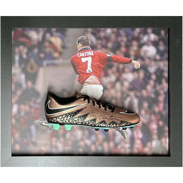 Eric Cantona Signed Nike Football Boot - Framed