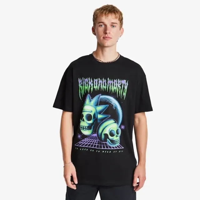 MERCHCODE Rick & Morty Men T-Shirts - Black