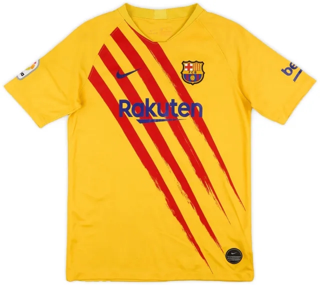 Nike 2019-20 Barcelona 'Senyera' Fourth Shirt - 7/10 - (XL.Boys)