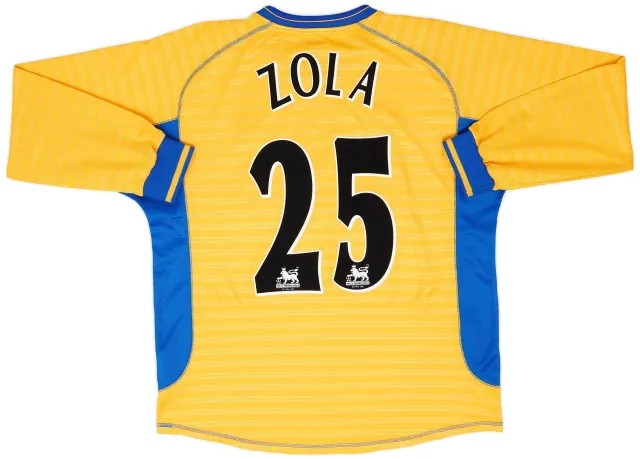 Umbro 2000-01 Chelsea Away L/S Shirt Zola #25 - 7/10 - (L)