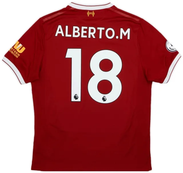 NewBalance 2017-18 Liverpool 125 Years Home Shirt Alberto. M #18 - 7/10 - (M)