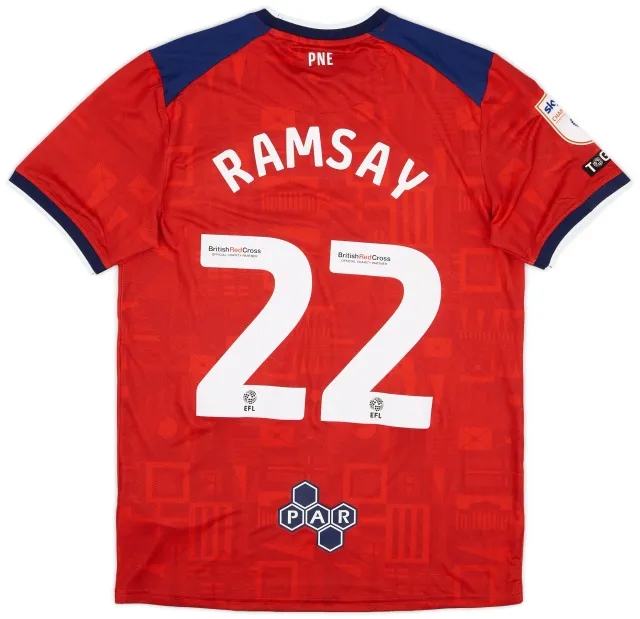 Castore 2023-24 Preston North End Match Issue Away Shirt Ramsay #22