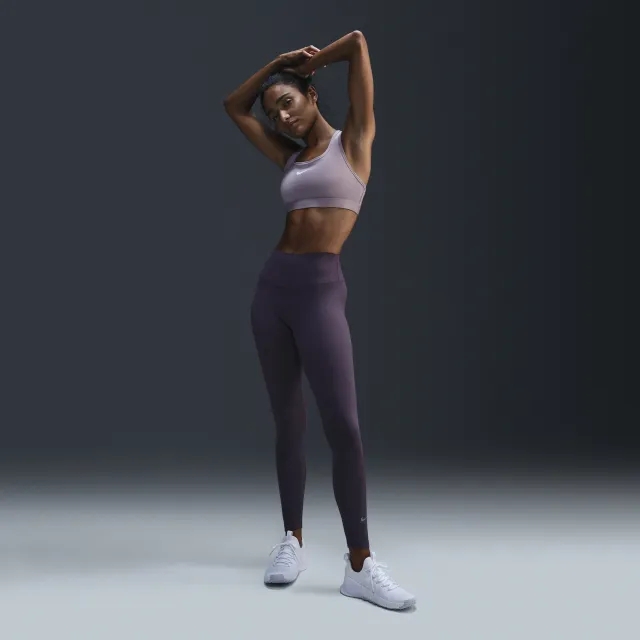 Nike Womens One Dri-FIT High-Rise Legging - Purple - Size L - Purple