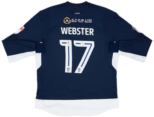Errea 2017-18 Millwall Match Issue Home Shirt Webster #17