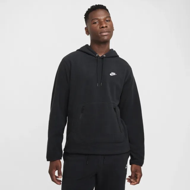 Nike Club Men's Winterized Pullover Hoodie - Black - Polyester