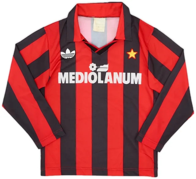 adidas 1991-92 AC Milan Home L/S Shirt - 8/10 - (XXS)