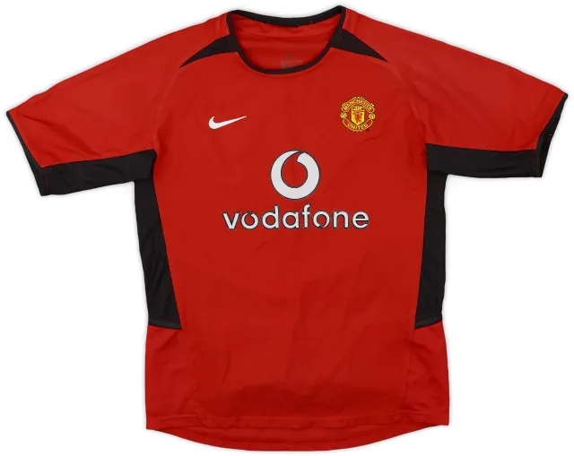 Nike 2002-04 Manchester United Home Shirt - 8/10 - (M.Boys)