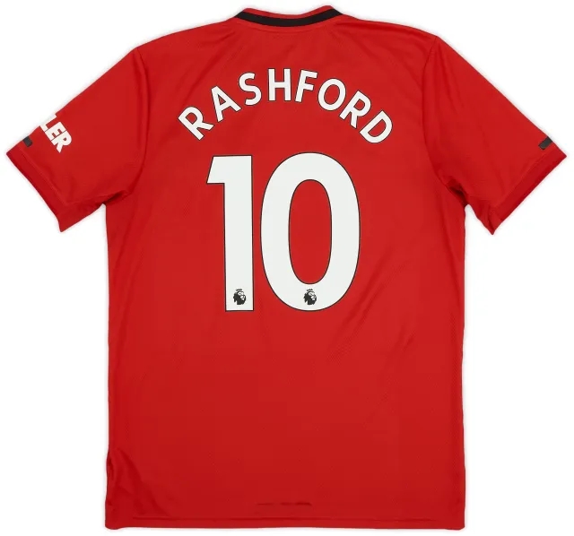 adidas 2019-20 Manchester United Home Shirt Rashford #10 - 6/10 - (L)