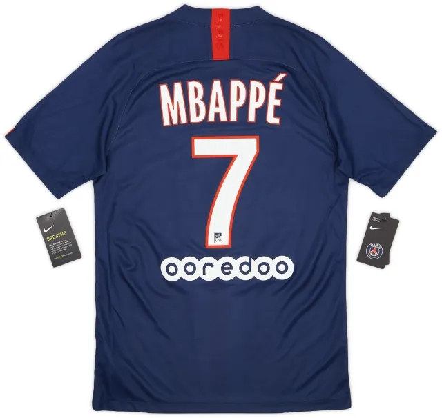 Nike 2019-20 Paris Saint-Germain Home Shirt Mbappe #7 (S)