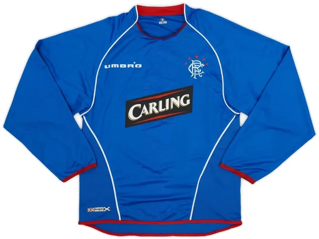 Umbro 2005-06 Rangers Home L/S Shirt - 7/10 - (M)