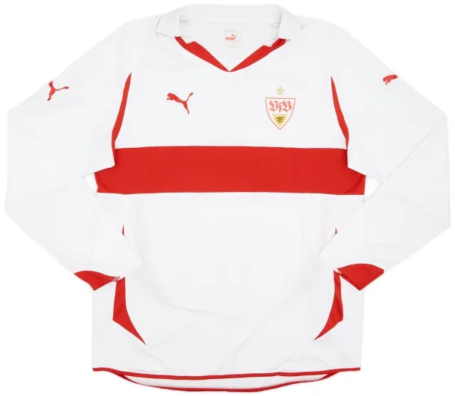 Puma 2010-11 Stuttgart Player Issue Home L/S Shirt - 9/10 - (XL)