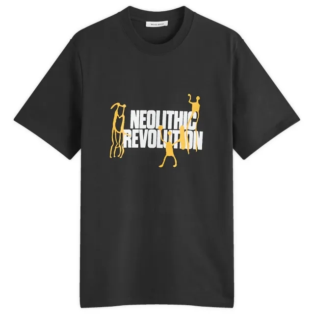 Wood Wood Men's Bobby Neolithic T-Shirt Black