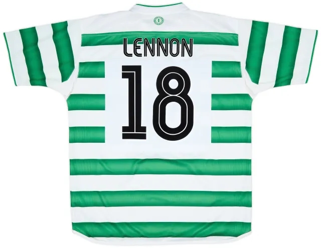 Umbro 2003-04 Celtic Home Shirt Lennon #18 - 7/10 - (XL)