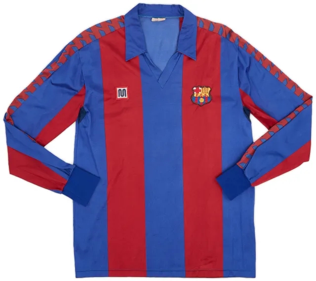 Meyba 1984-89 Barcelona Home L/S Shirt - 5/10 - (L)
