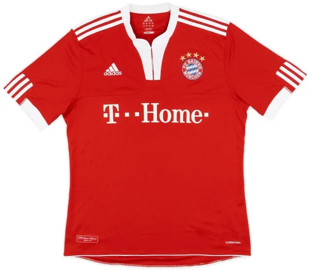 adidas 2009-10 Bayern Munich Home Shirt - 6/10 - (L)