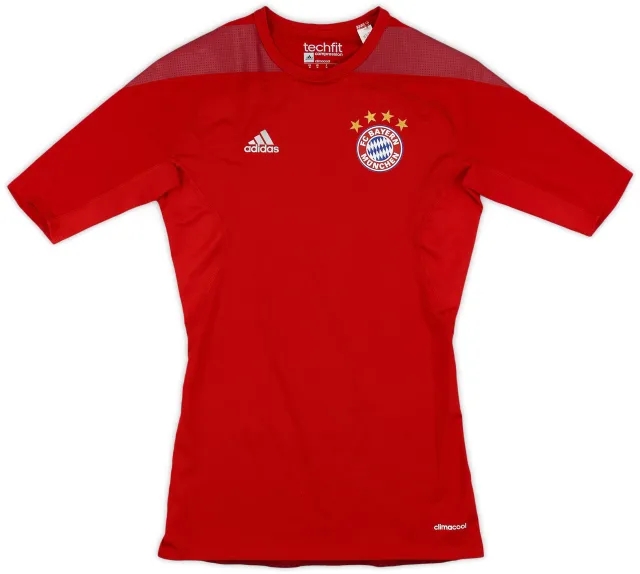2015-16 Bayern Munich adidas Techfit Baselayer Shirt - 8/10 - (M)