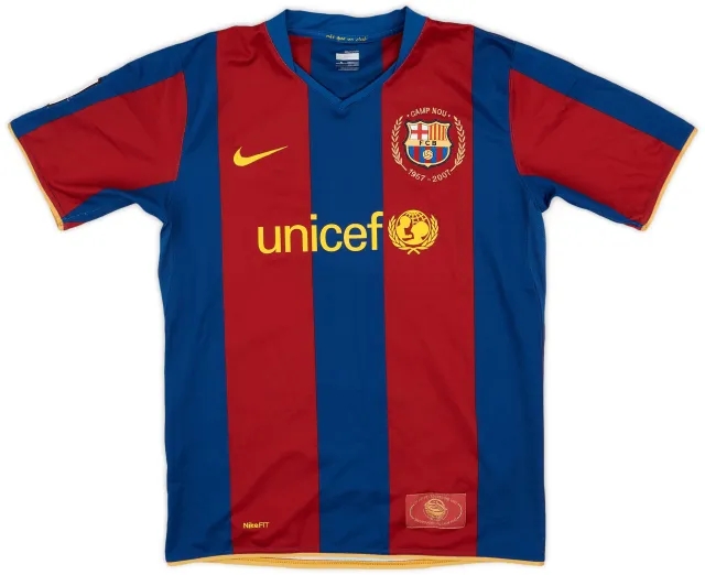 Nike 2007-08 Barcelona Home Shirt - 8/10 - (XL.Boys)