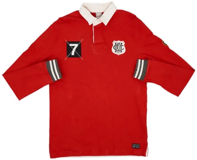 2013-14 Manchester United Nike Polo L/S Shirt #7 - 7/10 - (M)
