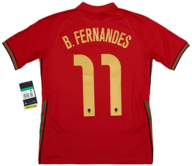 Nike 2020-21 Portugal Home Shirt B. Fernandes #11 (XL.Boys)