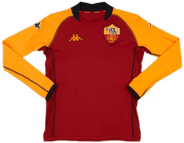 Kappa 2002-03 Roma European Home L/S Shirt - 8/10 - (S)