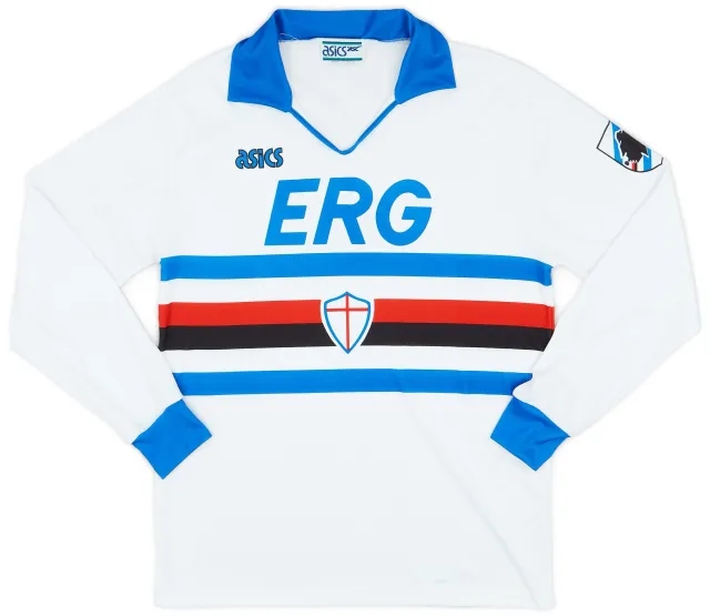 Asics 1991-92 Sampdoria Away L/S Shirt - 7/10 - (L)