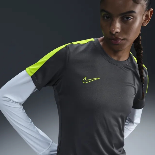 Nike Dri-FIT Academy Women's Short-Sleeve Football Top - Grey - Polyester