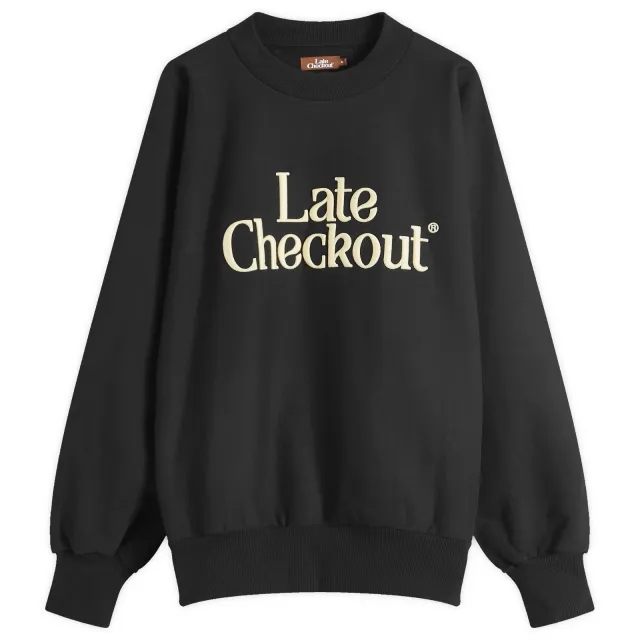 Late Checkout Men's LC Logo Crew Sweat Black