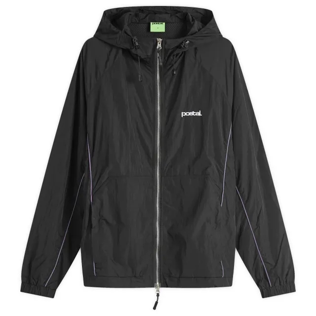 POSTAL Men's Nylon Metal Hooded Jacket Black