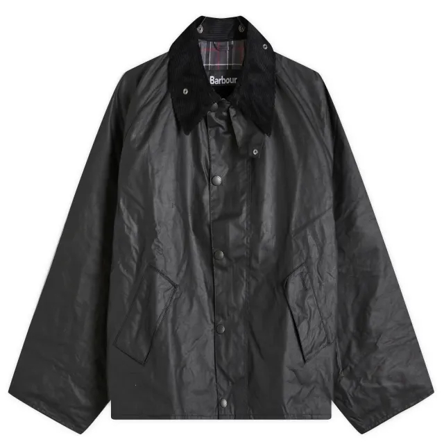 Barbour Men's OS Transport Wax Jacket Black